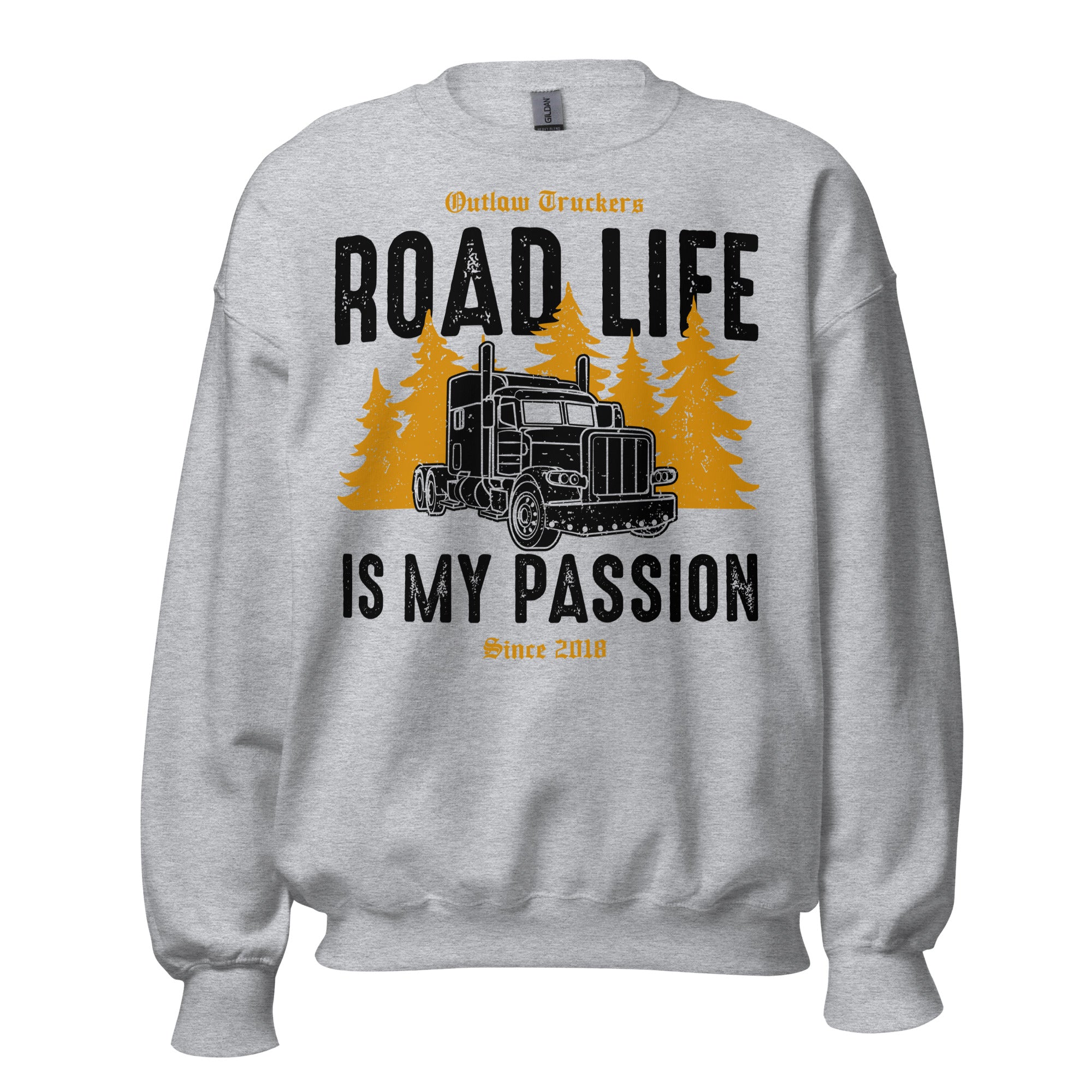 Unisex Sweatshirt Weiß "Road life is my passion"