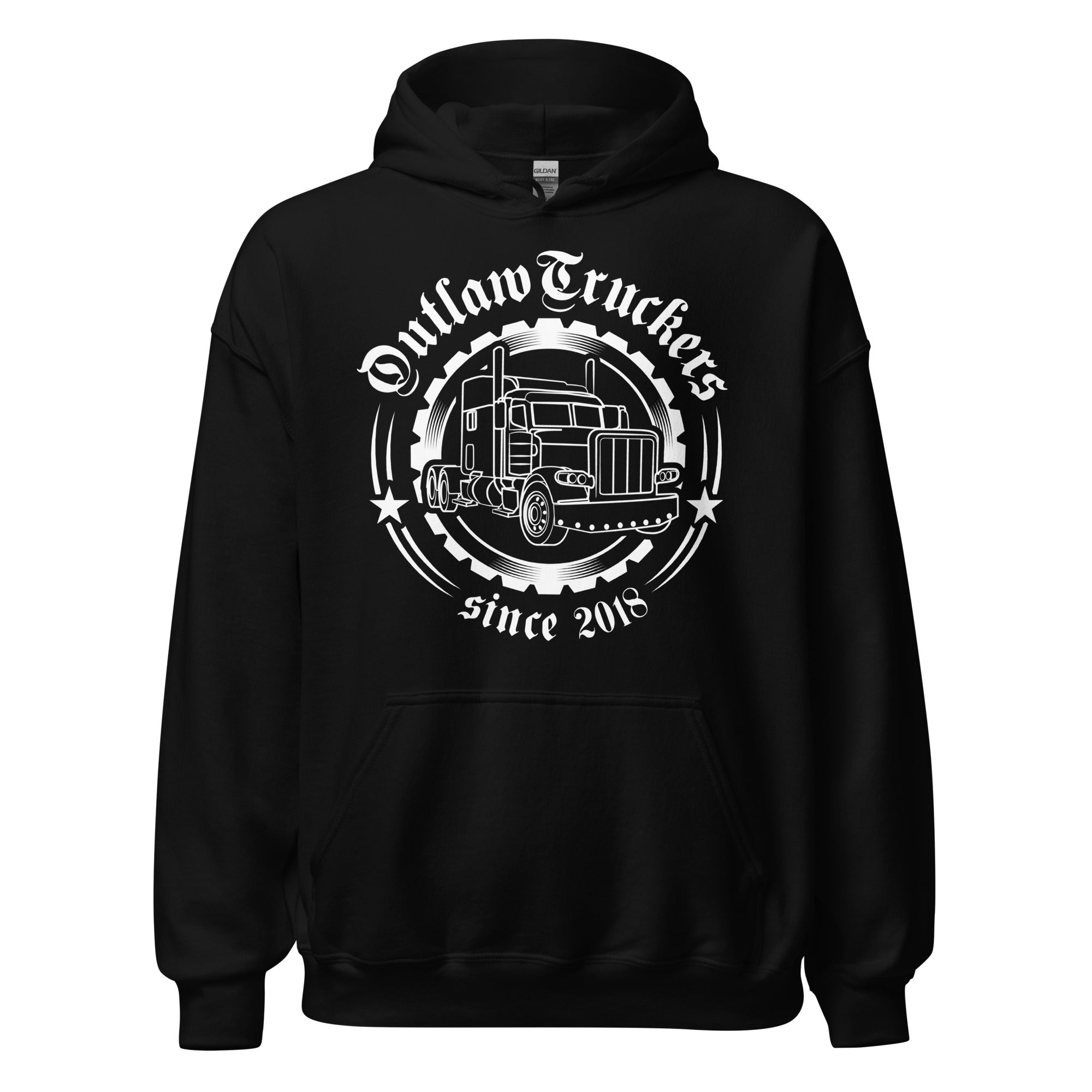 Unisex Hoodie "Outlaw Truckers" Schwarz