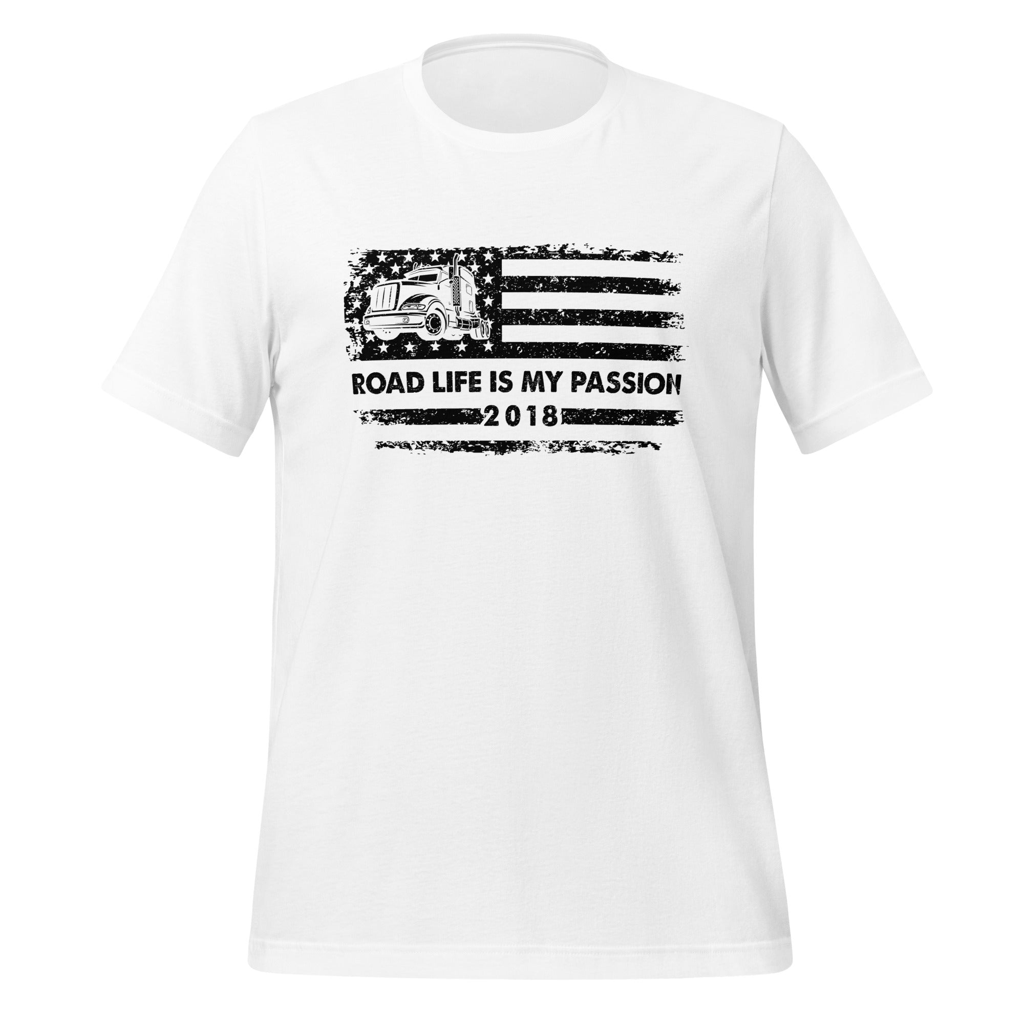 U.S. "Road Life is My Passion" - Unisex T-Shirt Weiß